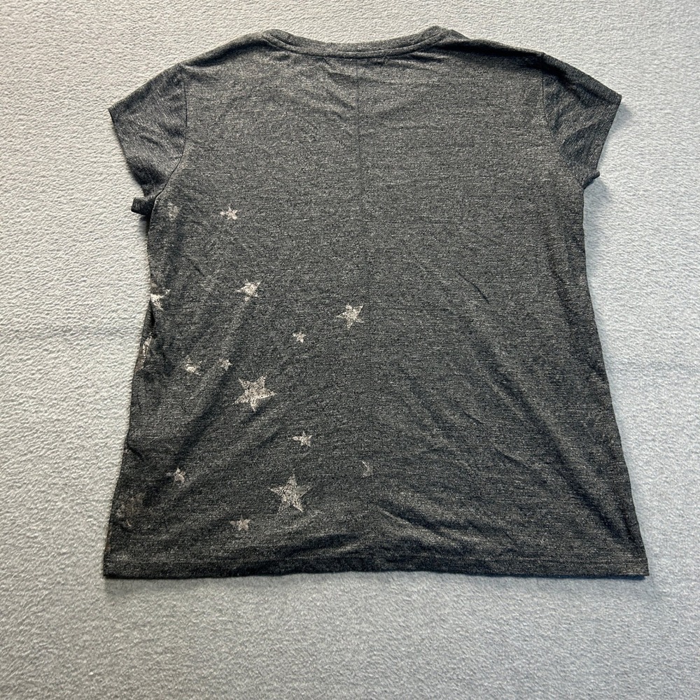 Michael Stars Short Sleeve T-Shirt Womens Large Gray Star Print Soft Casual Tee - Picture 2 of 6